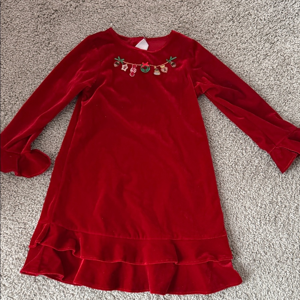 Goodlad Velour Red Christmas Girls Dress Size 6
